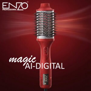 ENZO PROFESSIONAL Brosse thermique Enzo Magic AI 3-en-1 avec technologie ionique – 1500 W