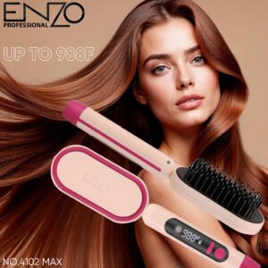 ENZO PROFESSIONAL Peigne Pour Cheveux Chauffante Lissante Pro 988F°